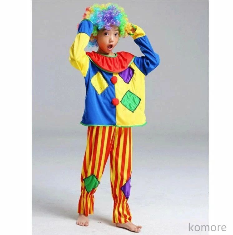 衣装 キッズ ピエロ 4点セット コスチューム 男の子 女の子 子供 ハロウィン イベント 子供 キャラクター 文化祭
