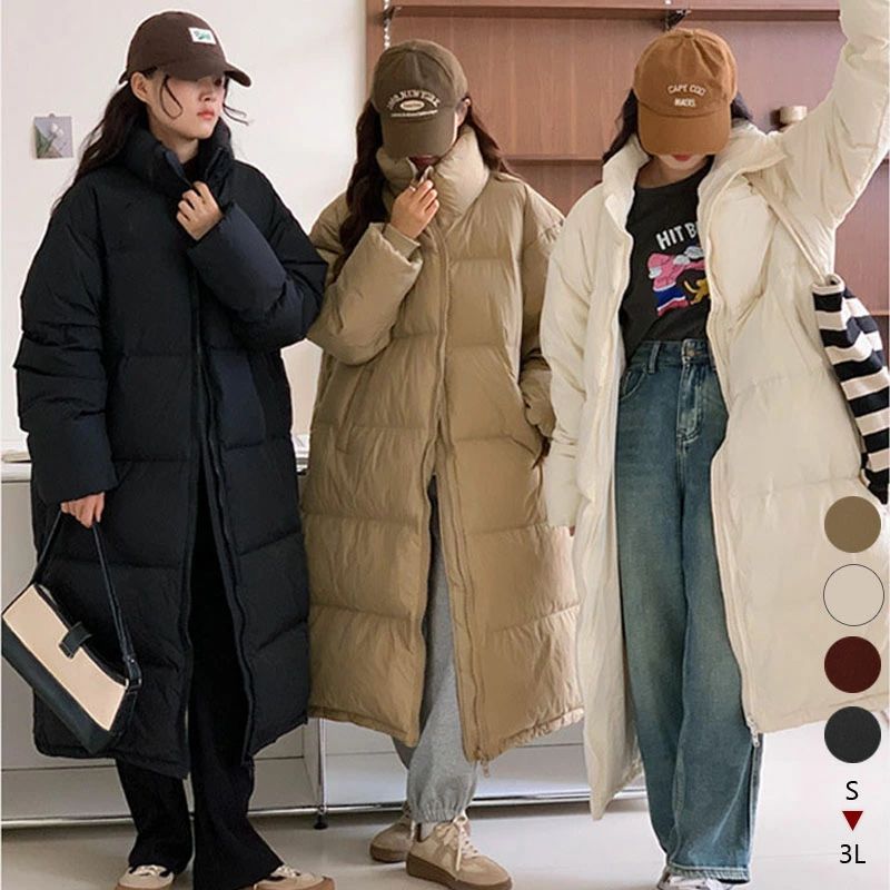 体型カバー 軽量 防寒 シンプル きれいめ 暖か 秋冬 アウター レディース 中綿コート ロング ダウン コート 体型カバー 送料無料
