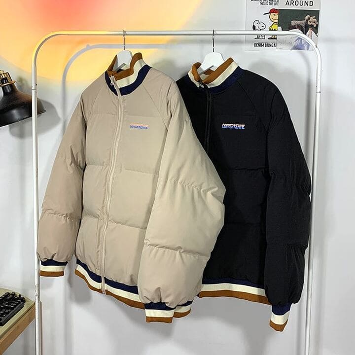 中綿ジャケット メンズ 中綿 ブルゾン コート ジャンパー 秋冬春 アウター 防寒 韓国 14096