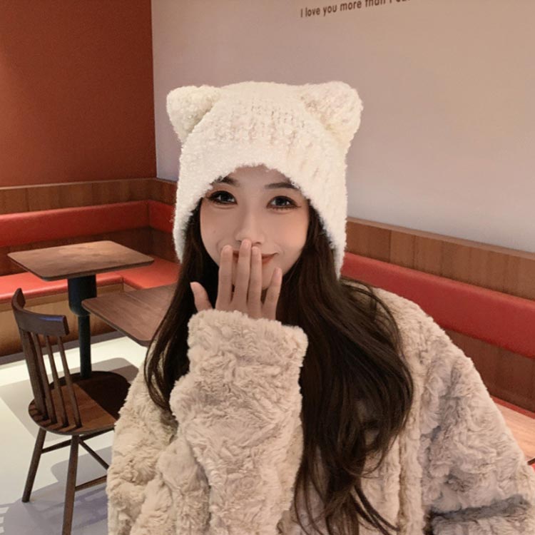 ふわ 小顔効果 ハット 帽子 あったか 保温 ...の紹介画像2