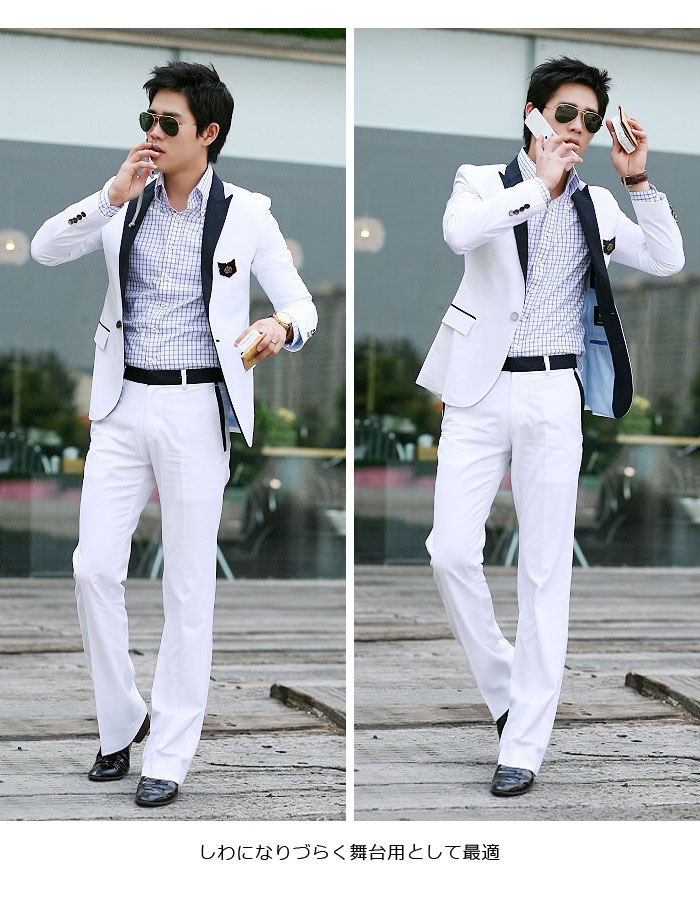 演出服 セットアップ ダンス衣装 2点セット ダンスウェア 一つボタン スラックス フォーマル カジュアル おしゃれ ファッション