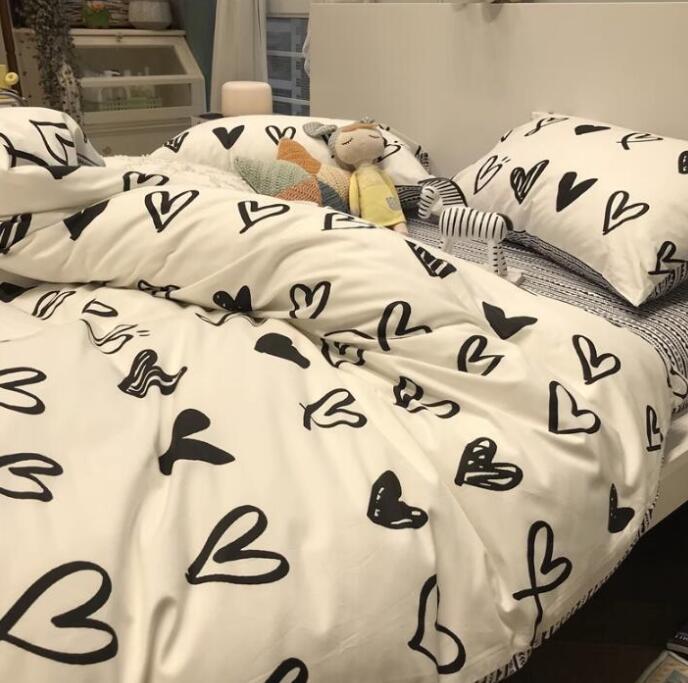 トロ フラットシーツ 柔らかい 四季通用 韓国風 掛け布団カバー 枕カバー 速乾 防ダニ 洗濯可 寝心地が..