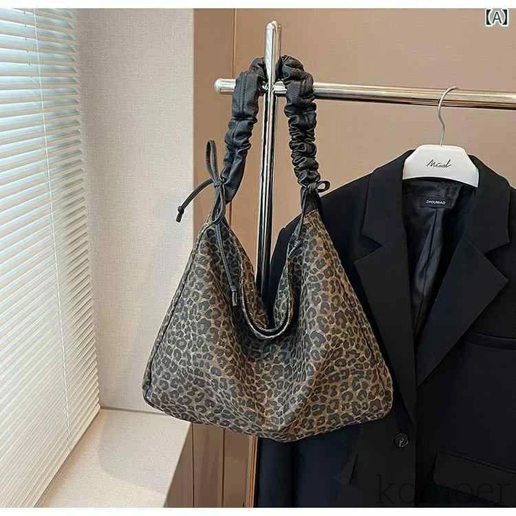 樂天商城 - トート ボディバッグ クロス ショルダー ヒョウ柄 リボン 秋 通勤大容量 韓国 普段使い バッグ