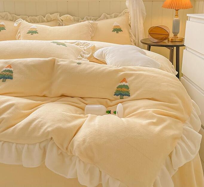 フランネル 掛け布団カバー フラットシーツ 枕カバー 寝具カバーセット 防寒対策 静電気防止 柔らか 洗..