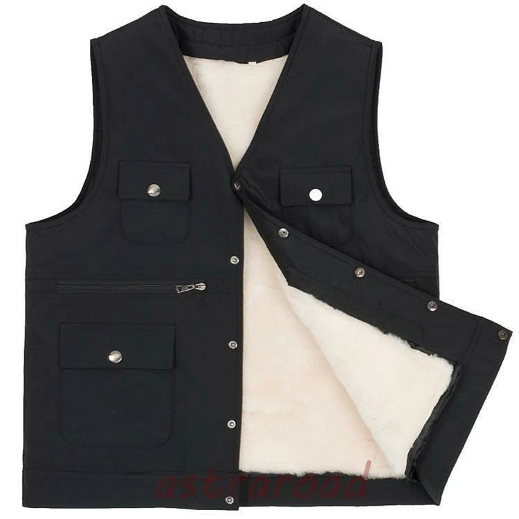 樂天商城 - カジュアル 通勤 バイク用ベスト チョッキ 前開き ベスト ジレベスト ファーベスト ウール レザーベスト
