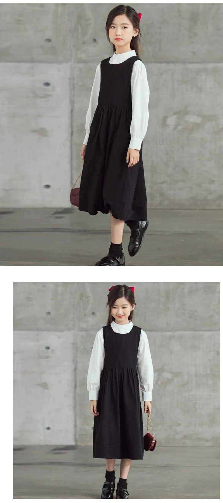 わいい セレモニードレス 入学式 おしゃれ ピアノ発表会 発表会 長袖ワンピース 小学生 高校生 中学生 120 130 140 150 160 165 3