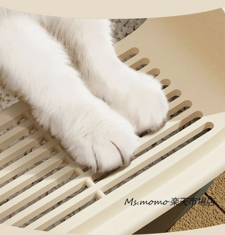 パブロ楽天市場店の猫トイレ 本体 大型 猫用トイレ 飛び散り防止トイレタリー キャットトイレ 飛び散り防止トイレタリー 猫用トイレ 大型｜アングル2
