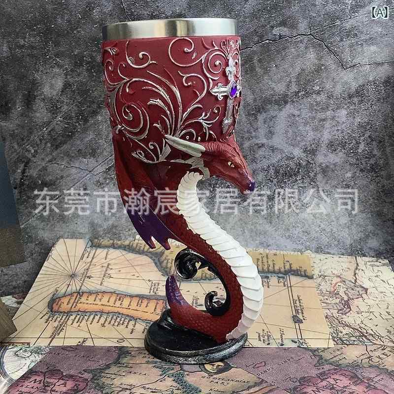 パブロ楽天市場店のカクテルグラス ユニーク 動物モチーフ ファンタジーデザイン 軽奢レトロ アメリカンスタイル ステンレス製 おしゃれ 面白い 高級感 ギフト プレゼント 雑貨 インテリア オブジェ｜アングル3