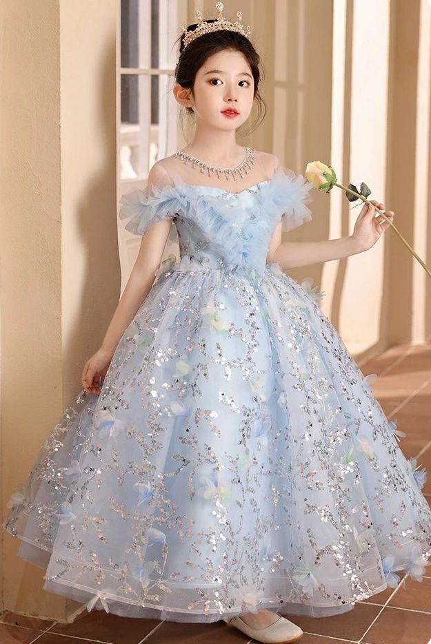 ドレス パーティー上品 入学式 卒業式 ドレス キッズ 発表会 プリンセス 令嬢 キラキラドレス 子供服 七五三 高級ロングドレス
