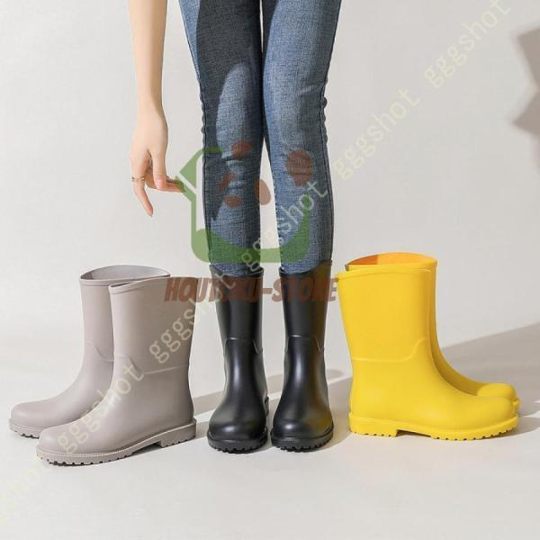 ガーデニング レインブーツ 柔らかい オシャレ 男女兼用 レインシューズショート 雨靴 防水シューズ カジュアル 超軽量