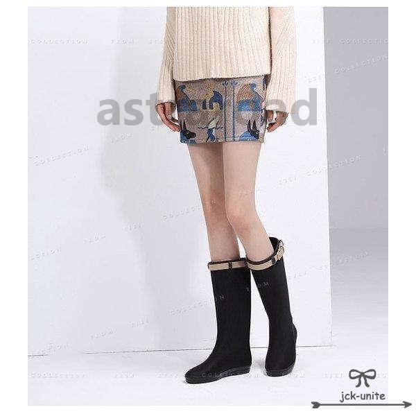 レインブーツレインシューズ長靴リボンロングレディース雨靴雨具定番