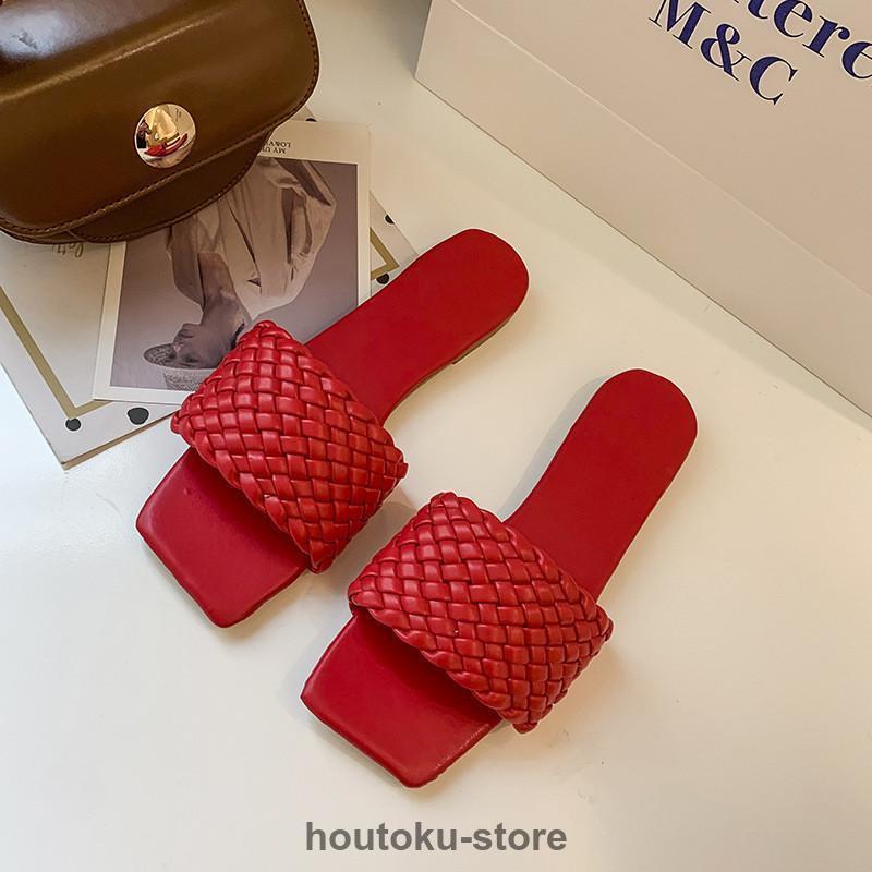 ミュール シューズ レディース 夏 サボサンダル 太ヒール 歩きやすい グラディエーター 美脚 履きやすい 痛くない 靴 PU 編み系 3