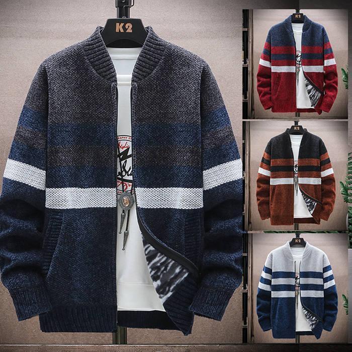 40 30 保温 防寒 秋冬 裏起毛 ニットカーディガン カジュアル アウター ジャケット 上着 前開き トップス カーデ ャケット