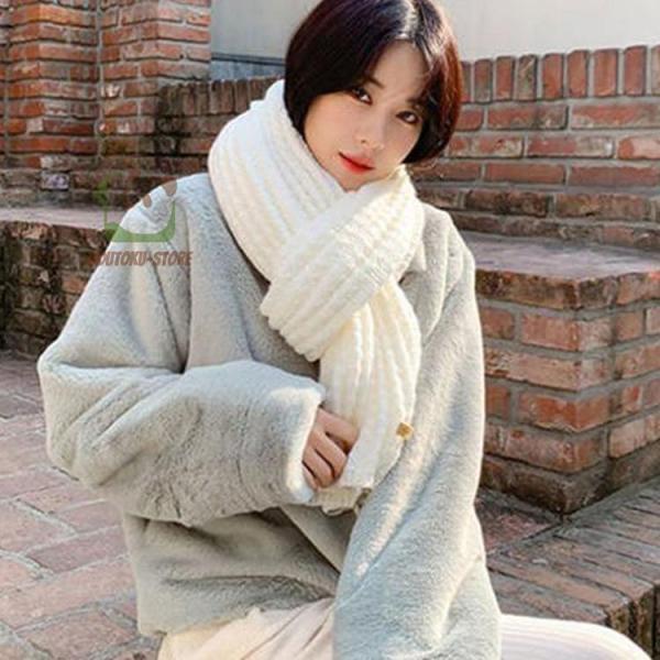 防寒対策 定番 エレガント カジュアル 可愛い 女性用マフラー 暖かい 冬物 ストール レディース マフラー(4)