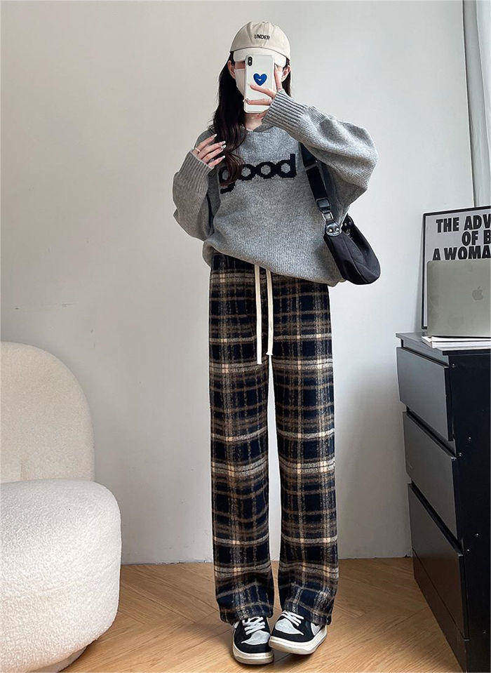 トゴム パンツ ゆったり ボトムス ロング リラックス ストリート 着痩せ 大きいサイズ おしゃれ カジュアル 裏起毛 秋冬 赤 紺色