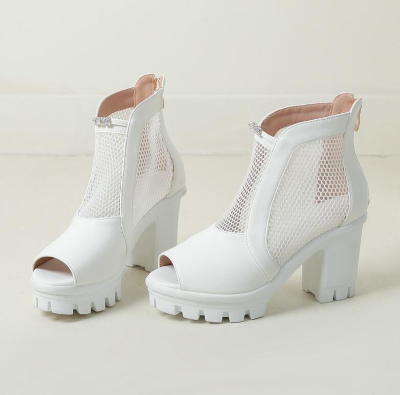 サマーブーツ 厚底サンダル ブーツサンダル　夏ブーツサンダル 厚底サンダル　グラディエーター ブーツサンダル インヒール　厚底　ウェッジショートブーツ レディース ブラック