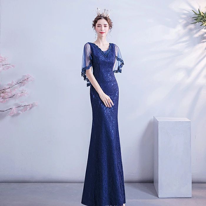 カクテルドレス 二次会 お呼ばれ エンパイア ワンピース コンサート 披露宴 発表会 大きいサイズ 青 XXS XS S M L XL XXL XXXL