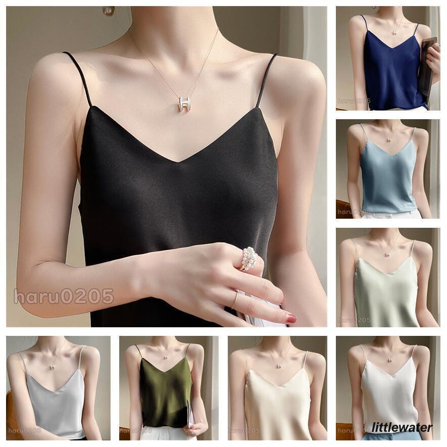 ノースリーブ 肌着 光沢感 スーツインナー 秋 春 夏 