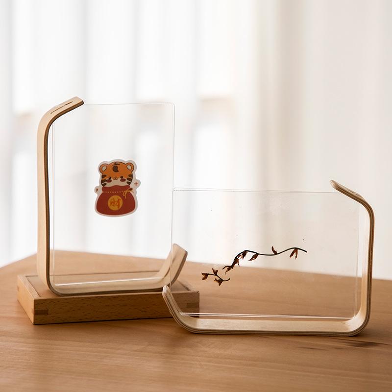 写真立て 横型 オブジェ 子供 ペット 縦型 ブラウン デ フォトスタンド クリア インテリア 家族写真 ベージュアクリル 記念写真