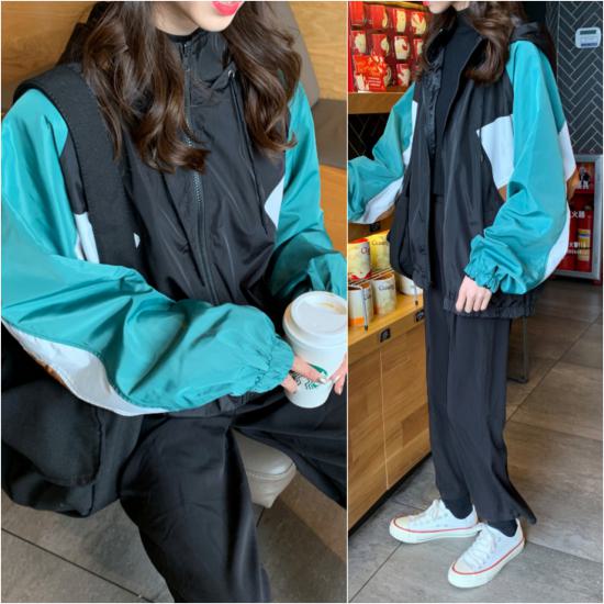 樂天商城 - マウンテンパーカー レディース 大きいサイズ 春 夏 ブルゾン ジャンパー 冬 アウター パーカー ジャケット 羽織 アウトドア ストリート お洒落 可愛い カジュアル 大人かわいい 運動 スポーティ ナイロンジャケット ゆったり 体型カバー 上着 デイリー ブラック M L