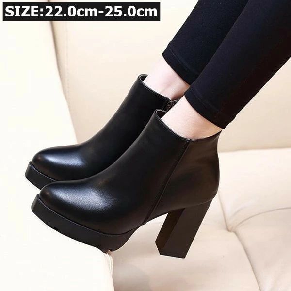 送料無料 ブーディ　ショートブーツ　ブーツレディース　フライトシューズ　レディース シューズ　厚底　太ヒール　ショートブー