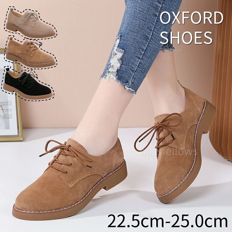 送料無料 レディース オックスフォードシューズ カジュアルシューズ レースアップシューズ おじ靴 2.5cmヒール 3e スエード調 痛