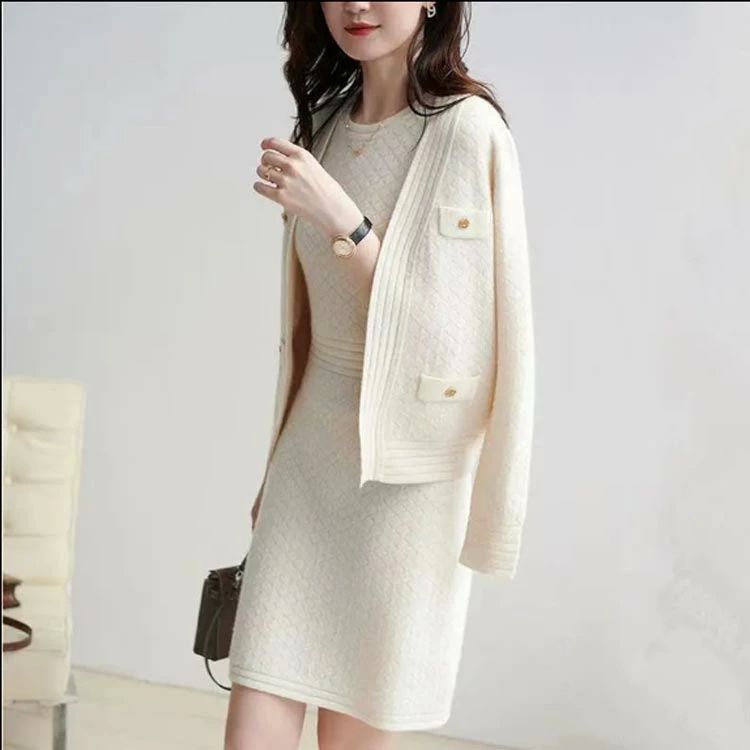 春ニット レディース セットアップ ニット +スカート スカートスーツ セーター ニットスカート ニットセットアップ ママスーツ