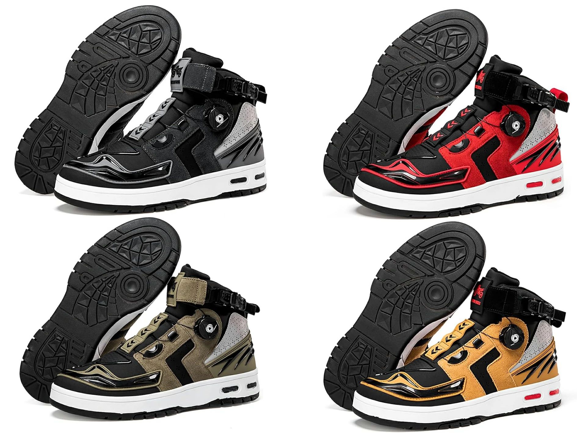 バイクシューズ メンズ ライディングシューズ ハイカット 本革 バイク用 プロテクトシューズ カジュアル 安全靴