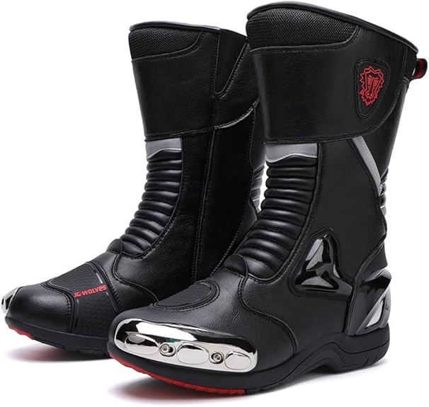 バイクブーツ イディングシューズ ロングブーツ レーシングブーツ オートバイ靴 バイク用ブーツ メンズアウトドアシューズ プロ