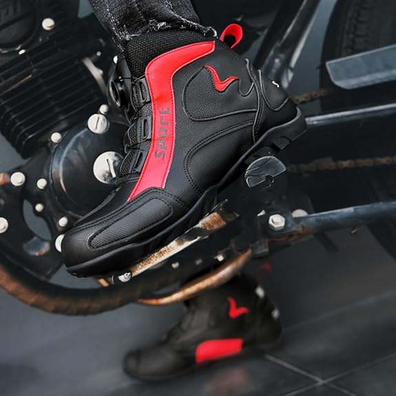 バイクシューズ メンズ オートバイ靴 プロテクトシューズ ダイヤル式 ライディングスニーカー ライディングブーツ レーシングシ