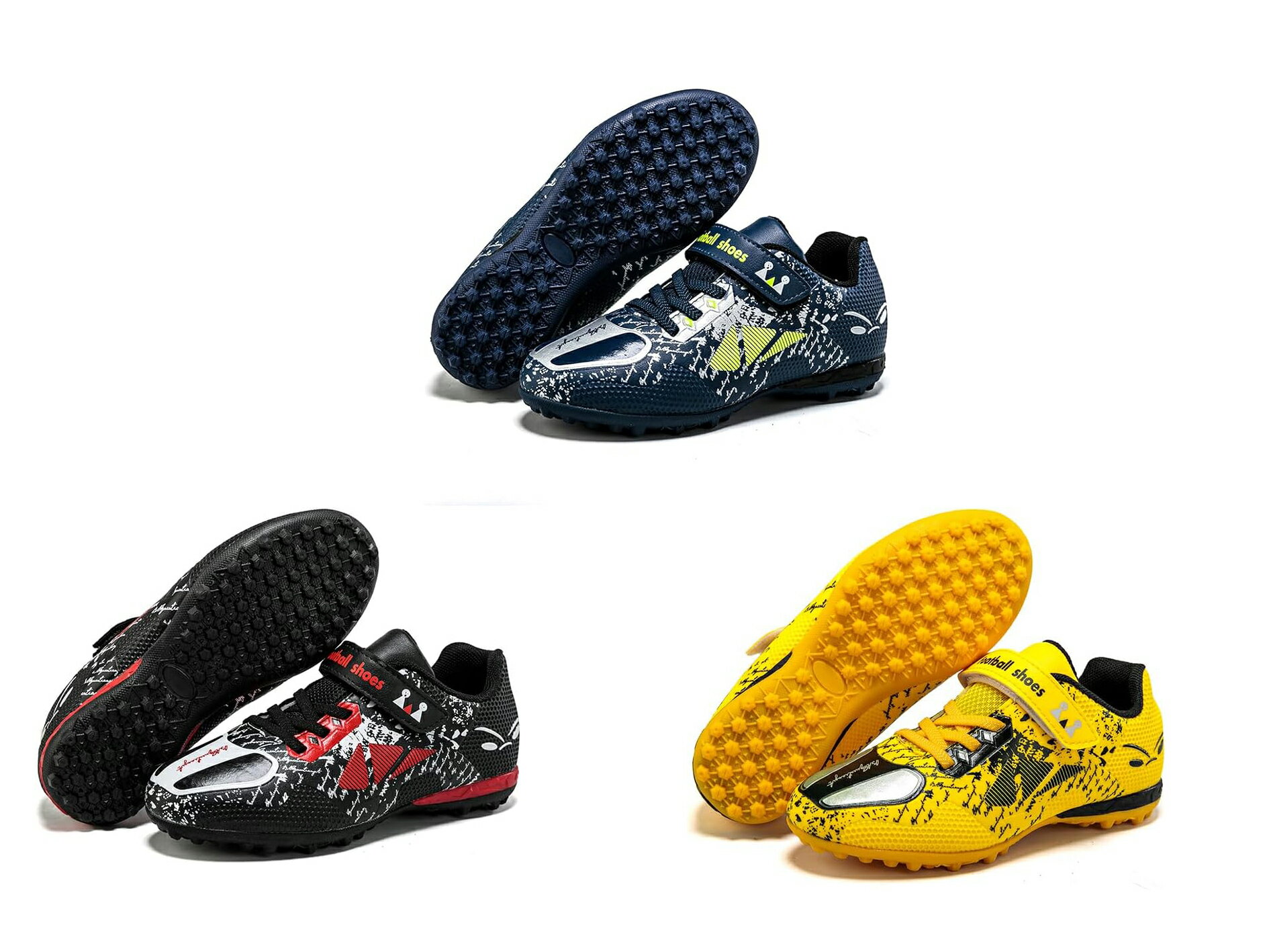 サッカーシューズ キッズ フットサル サッカーシューズ ジュニア サッカー トレーニングシューズ 子供用マジックテープ靴 男の子