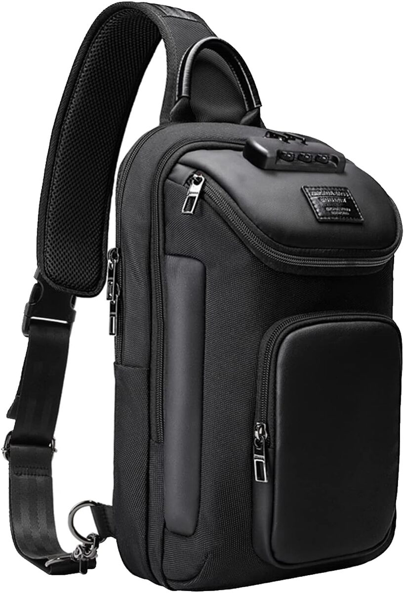 Men'S Bag - ボディバッグ メンズ ワンショルダーバッグ 肩掛けバッグ 大容量 防水 軽量 iPad収納可能 多機能 斜めがけ 左右付け替え可能 盗