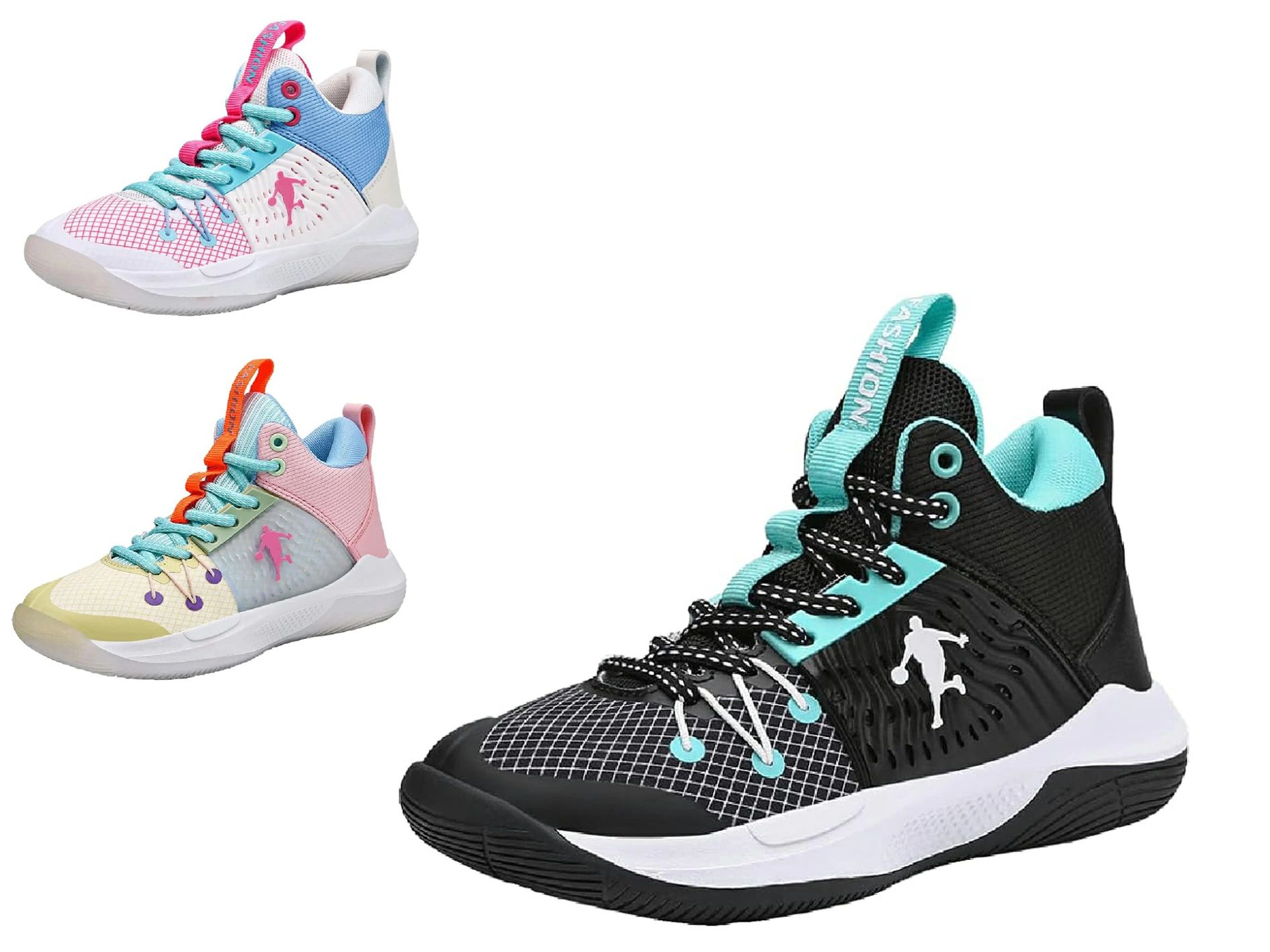 バスケットシューズ ジュニア バッシュ スポーツ靴 子供靴 バスケットボールシューズ キッズ ハイカット スニーカー アウトドア