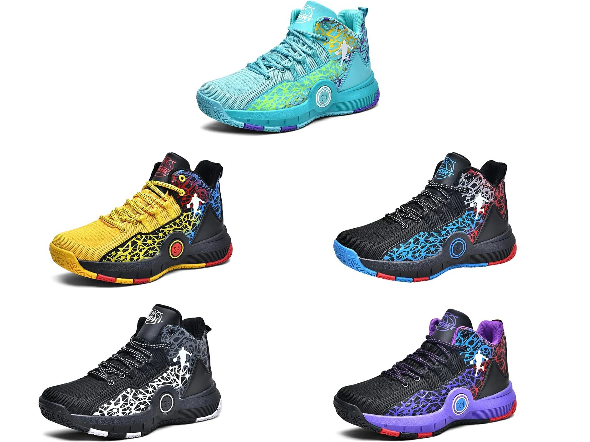 子供 バスケットシューズ メンズ バッシュ ジュニア ハイカット スニーカー レディース バスケットボールシューズ 厚底 ウォー