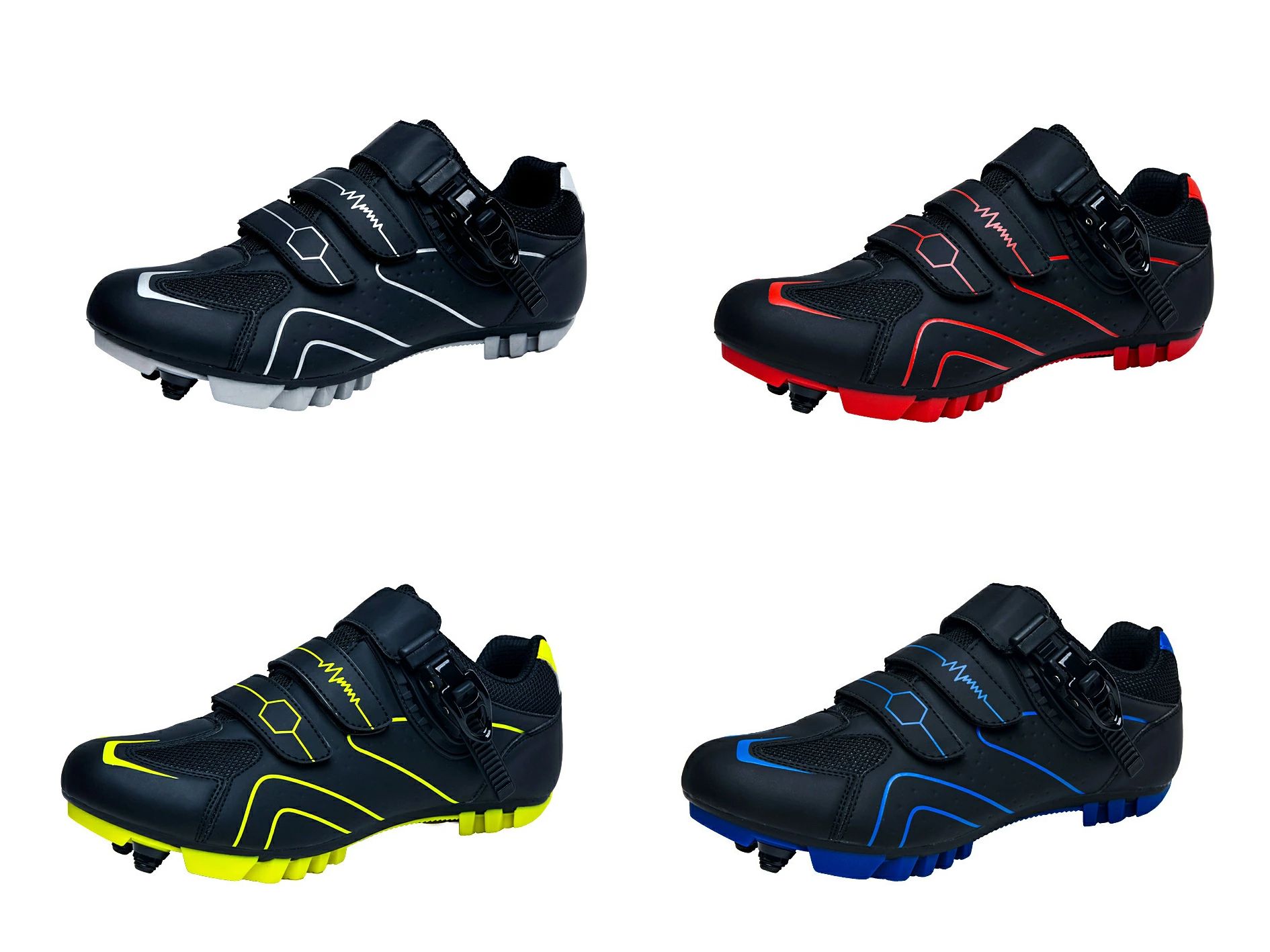 樂天商城 - サイクリングシューズ ビンディングシューズ 自転車シューズ マジックテープ マウンテンバイク ロードバイク靴 履きやすい 通気