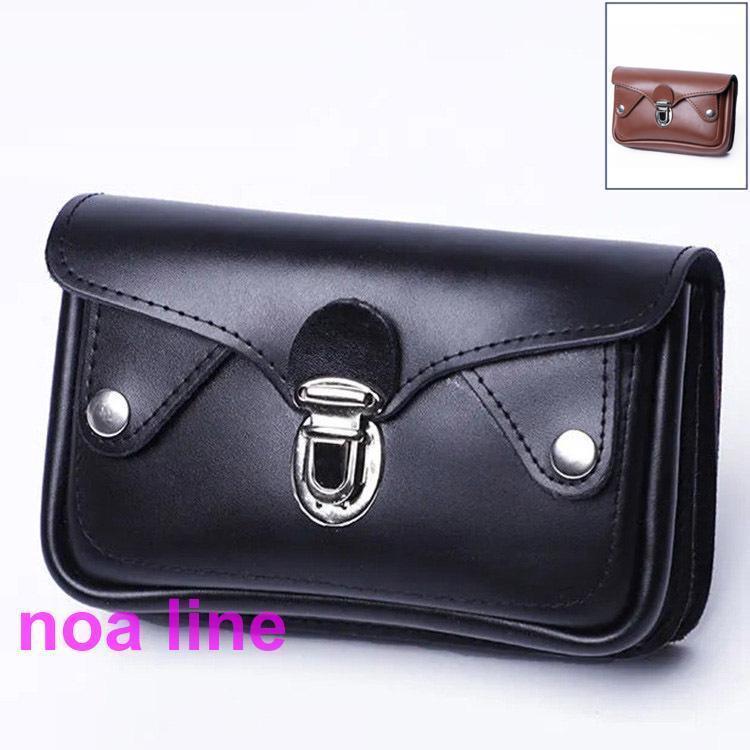 本革　ベルトポーチ ヒップバッグ スマホポーチ 多機能 大容量 ウエストバッグ ウエストポーチ ーバッグ 小物入れ ベルトケース(4)