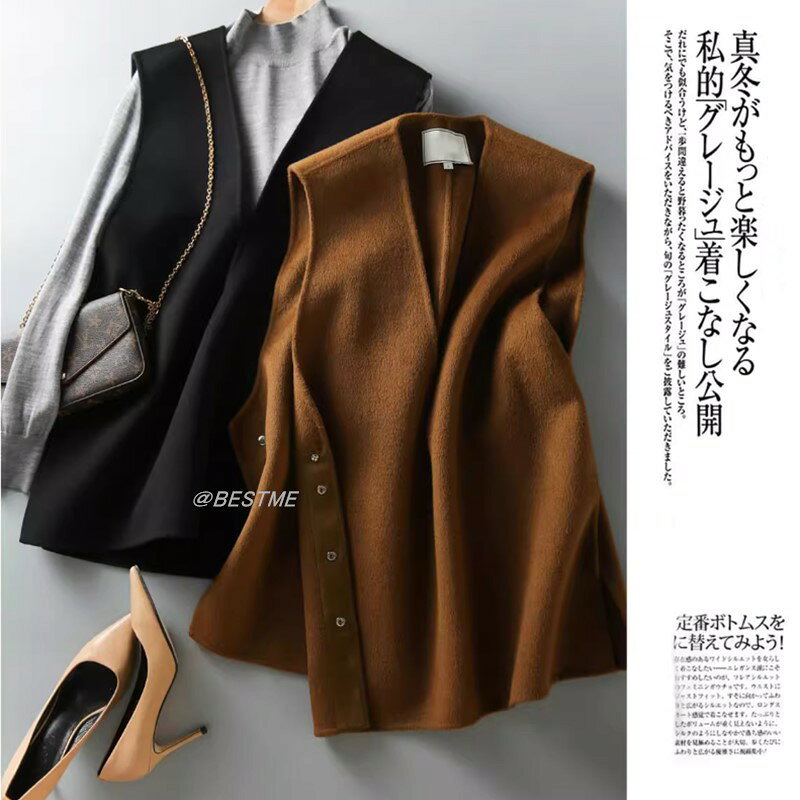 送料無料 ベスト ジレ レディース スリット Vネック 無地 おしゃれ 大きいサイズ ジレベスト ロングベスト ロング ジレ ファッシ