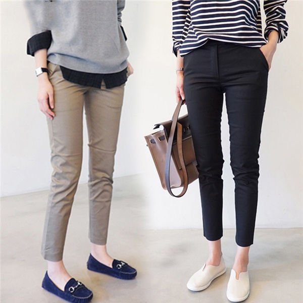 春夏 きれいめ 美シルエット 美脚 九分丈パンツ 細身 オフィススラックス スツパンツ レディース 通勤用スラックス スラックス