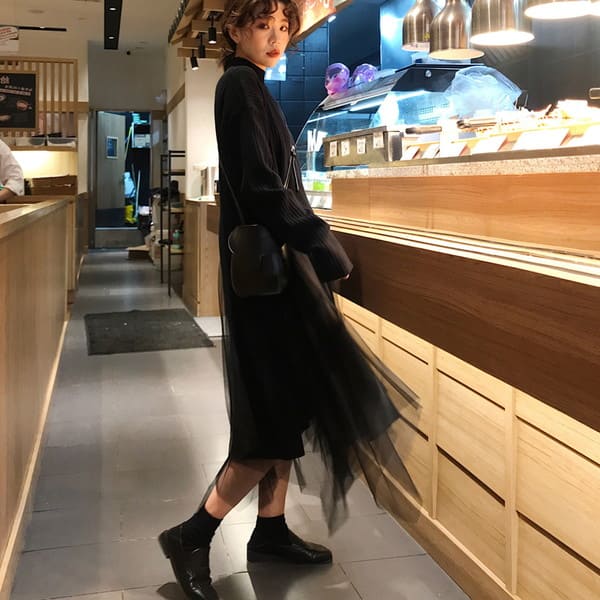送料無料 韓国ファッション 大人可愛い ワンピース 秋冬 ワンピース 長袖 きれいめワンピース 30代 秋 40代 同窓会 ワンピース