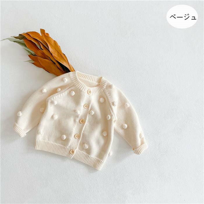 即納子供服 ベビー服 カーディガン 長袖 ニットアウター 可愛い満点 女の子 春秋 ...