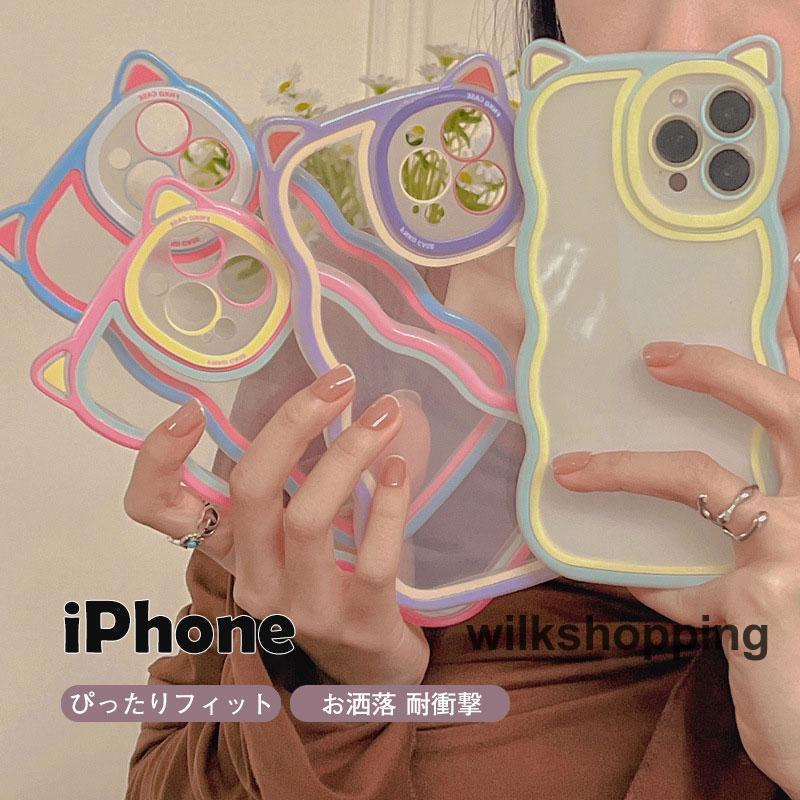 樂天商城 - 猫耳 スマホケース iPhone14 ケース 可愛い おしゃれ シンプル レディース 耐衝撃 おすすめ 携帯ケース アイフォンケース 韓国
