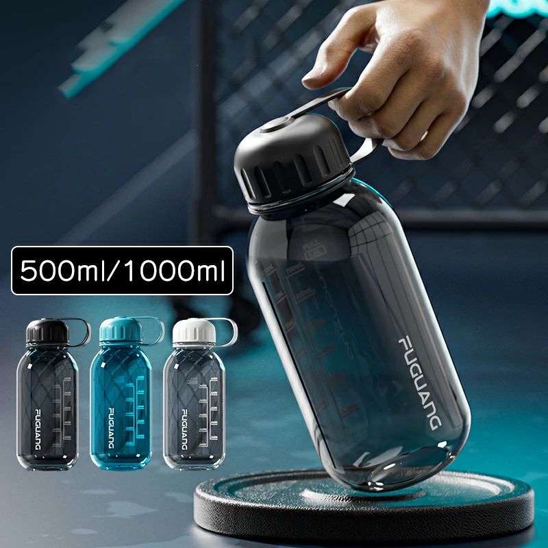 Rakuten - 【送料無料】 500ml 1000ml ウォーターボトル クリアボトル マグボトル マイボトル ドリンクボトル 水筒 シェイカー 保存容器 目
