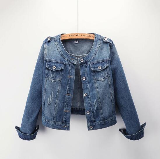 Rakuten - デニムジャケット ジージャン Gジャン ショートジャケット 長袖 ジャケット レディース デニムジャケット ノーカラージャケット