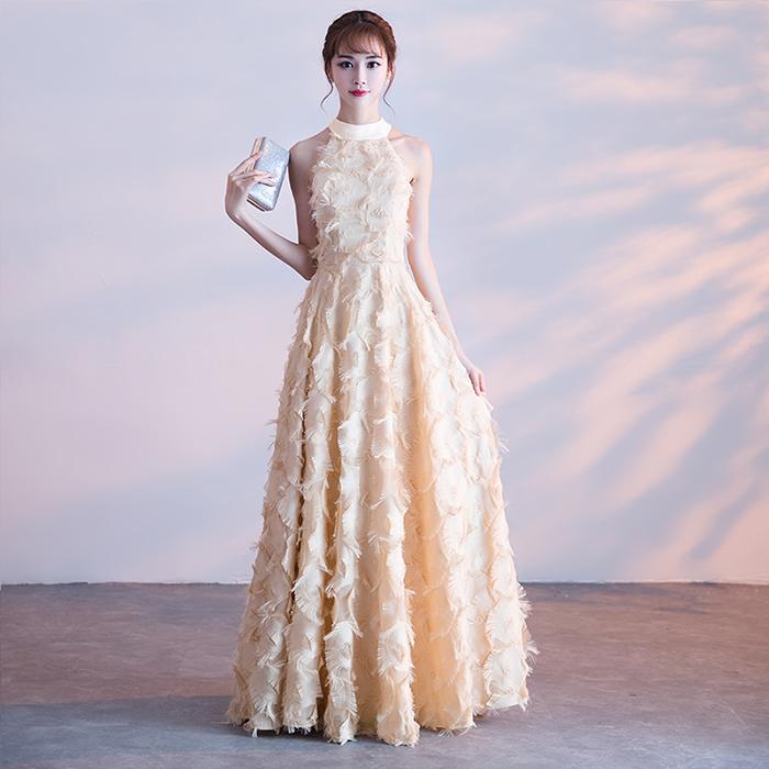 イブニングドレス 二次会 フォーマルドレス 花嫁 コンサート aラインドレス 大きいサイズ/小きいサイズ 発表会 披露宴 ゴールド