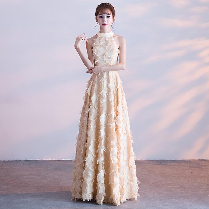 イブニングドレス 二次会 フォーマルドレス 花嫁 コンサート aラインドレス 大きいサイズ/小きいサイズ 発表会 披露宴 ゴールド