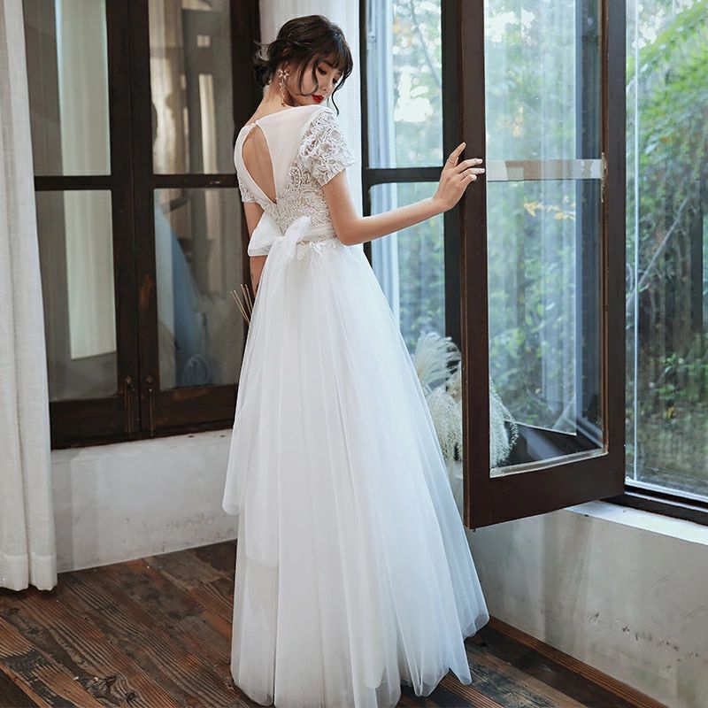 エンパイア ワンピース 演奏会 披露宴 海外挙式 前撮り 大きいサイズ 小きいサイズ 白 XXS XS S M L XL XXL XXXL