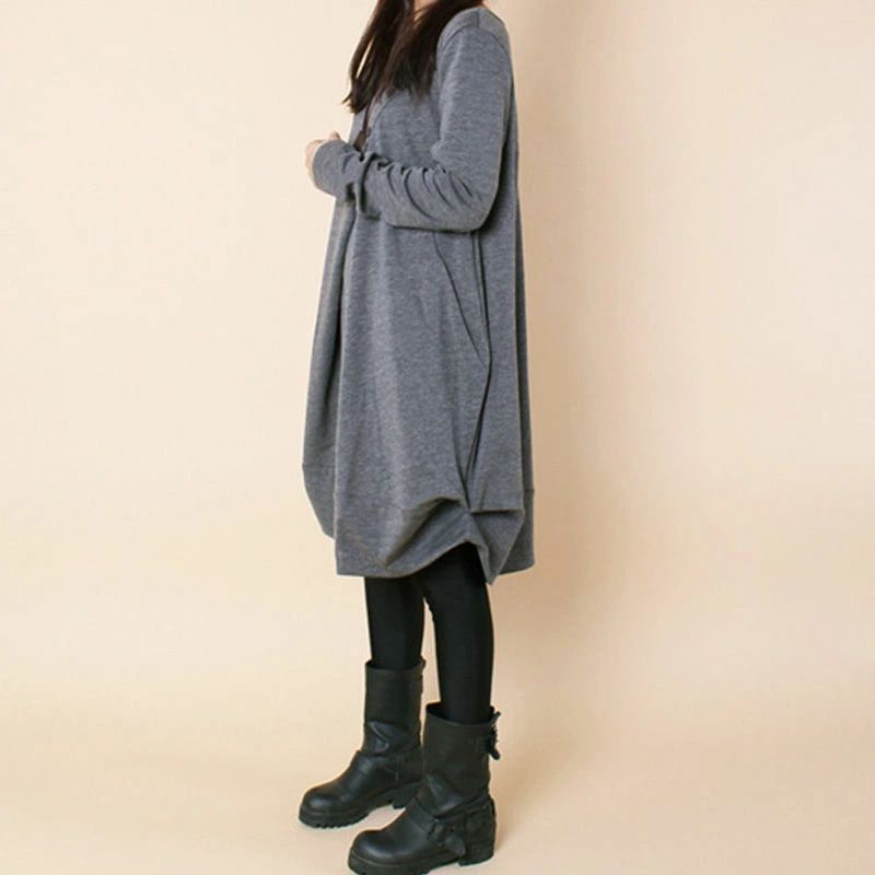 ワンピース 膝丈 春 チュニック ワンピース 40代 50代 コクーンワンピース 大人 大きいサイズ ロング aライン 黒 無地 ゆったり