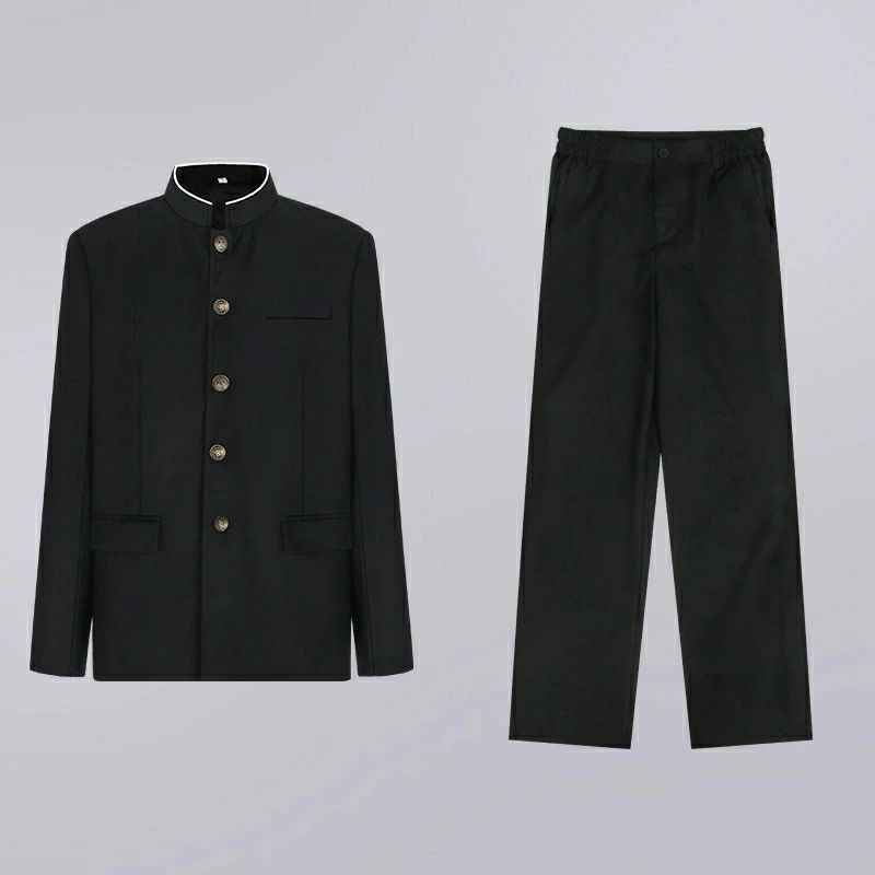 学生服 上下セット 超黒ハイグレード 洗濯機丸洗い 上着 ズボン 形態安定 スリム体 全国標準型 男子 冬 制服 黒 メンズ 詰
