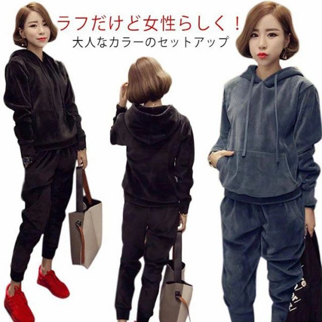 ルームウェア 裏起毛 上下セット レディース パーカー 部屋着 セットアップ スウェット 長袖 長ズボン ジョガーパンツ 暖かい 冬