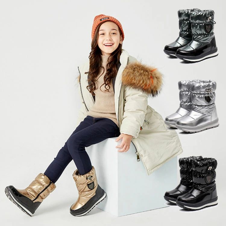 スノーブーツ キッズ 女の子 滑らない靴 冬靴 レディース 北海道 スノーブーツ ロング ジュニア リンク..